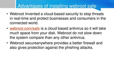 mywebroot safe