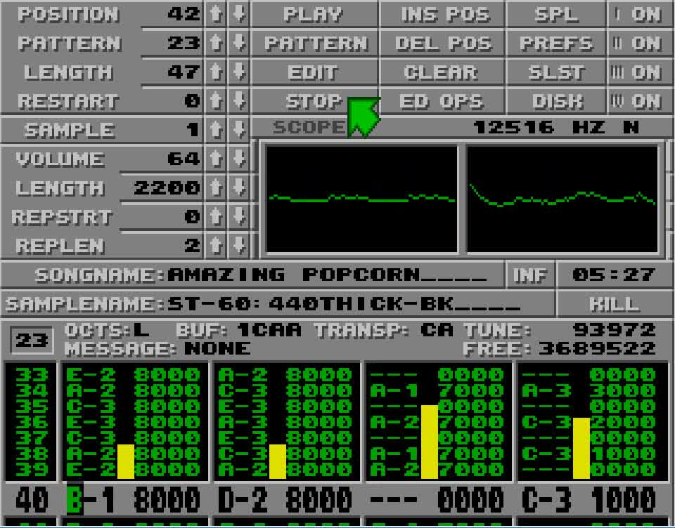 Amiga and Atari ST Protracker Music Mods - Amazing Popcorn