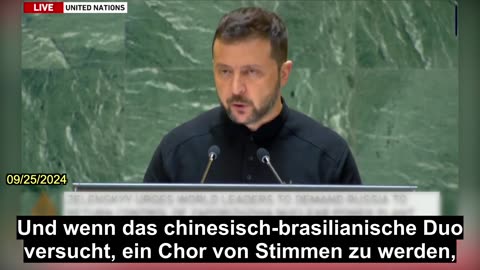 【DE】Zelensky bezweifelt, dass China und Brasilien ein wirkliches Interesse...