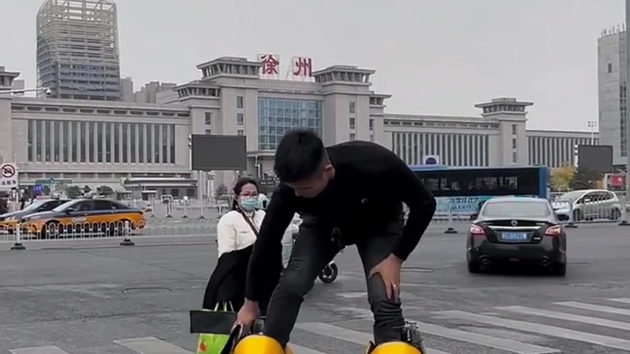 A man wearing a bumblebee shoot