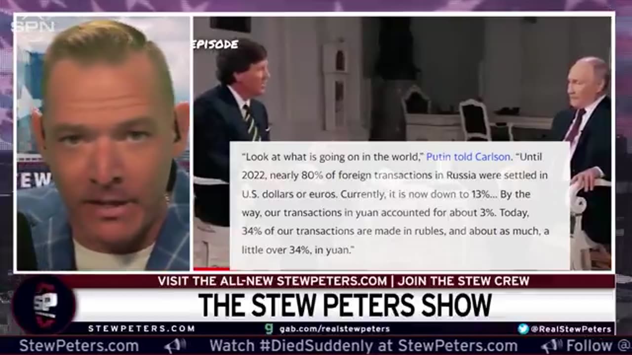 Carlson/Putin interview with Stew Peters