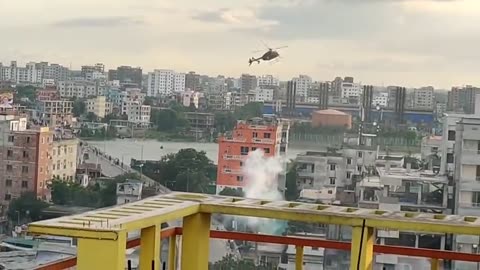 Bangladesh police firing from helicopters f 3 । Bangladesh student protests