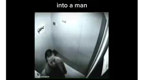 “日本電梯錄像真實拍攝”_“女人，在20秒內轉變成男人”（Real reptilian 爬蟲類 以人類形象 真實 變身術）…再次印證，“眼見，不一定為真”！