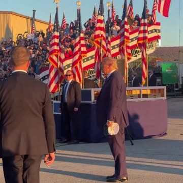 President Donald J. Trump walks to The Undertaker’s theme song
