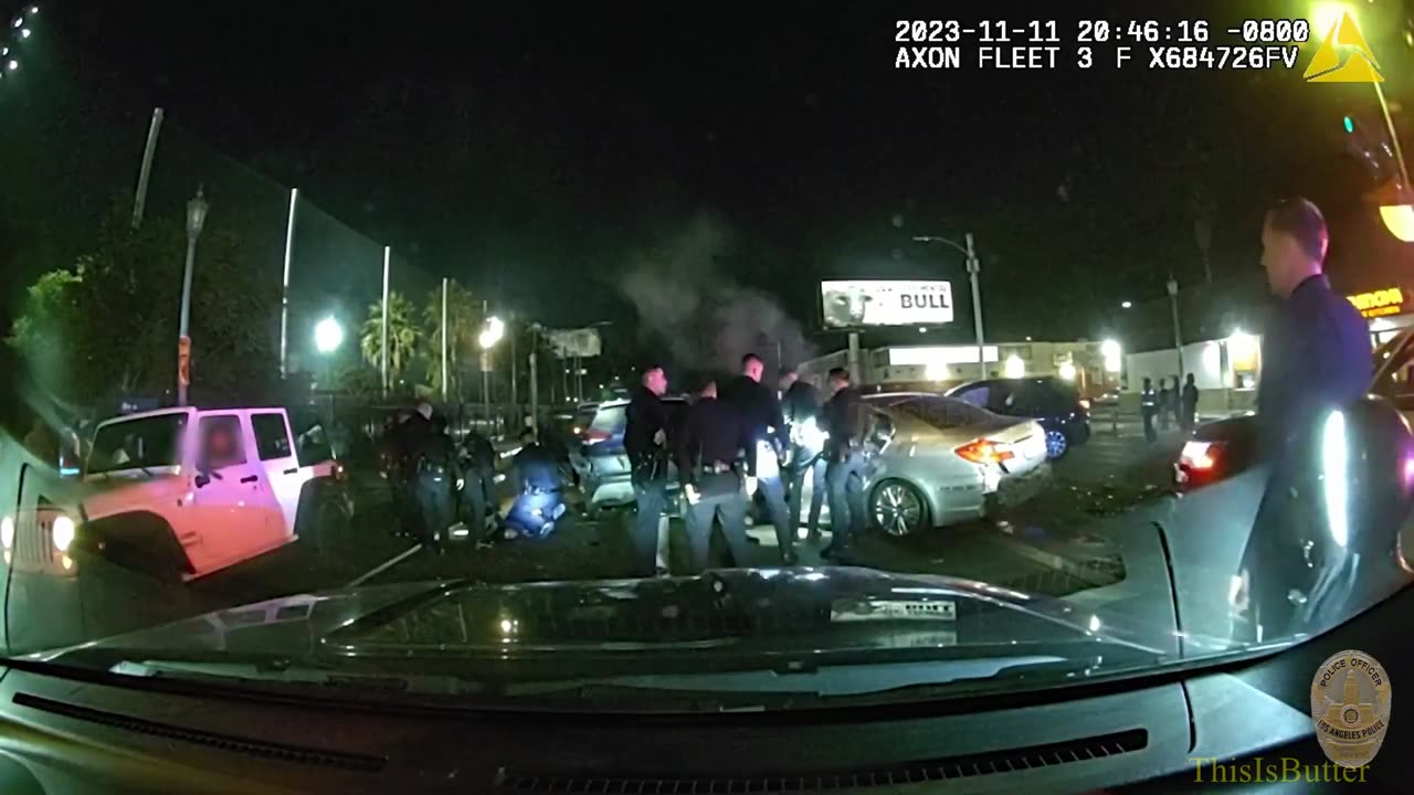 LAPD release video of an attempted traffic stop that ended in a 5-car crash and left a dozen injured