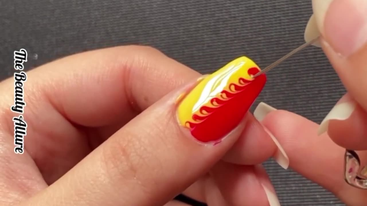 Easy nail art with safety pin #nailart2024