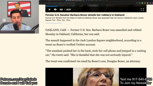 Former Democrat Senator ROBBED in her own State!