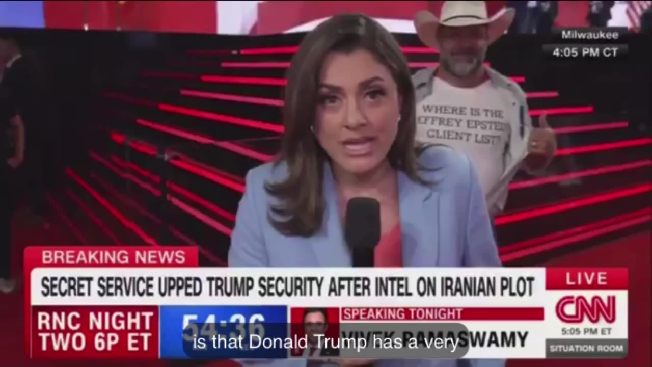 🤣 Man Trolls CNN Live On Air With 'Where's Epstein Client List' Shirt