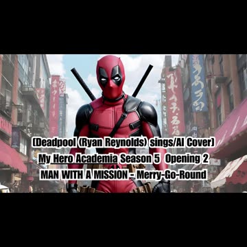 [Deadpool(Ryan Reynolds)sings/AI Cover] My Hero Academia S 5 OP 2 MAN WITH A MISSION - MerryGoRound