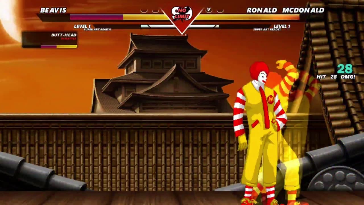 BEAVIS BUTTHEAD vs RONALD MCDONALD - (Hardest AI)