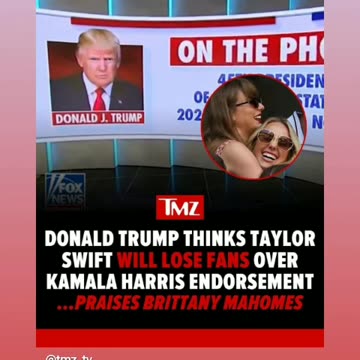 Trump says that Taylor swift lost alot support from fans 9/14/24