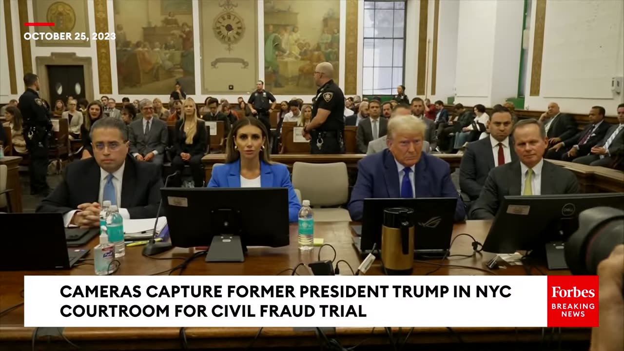 WATCH- Cameras Capture Trump In NYC Courtroom For Civil Fraud Trial