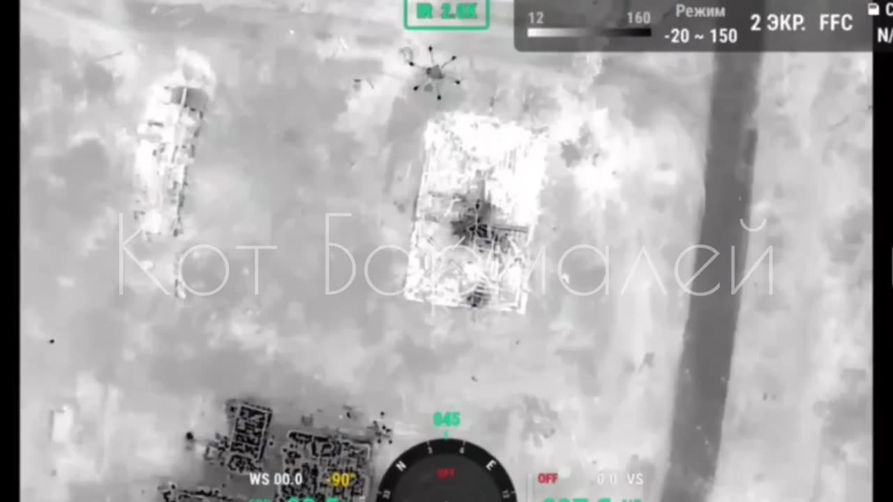 A Russian drone shot down a Ukrainian “Vampire” drone with a precise strike.