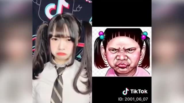 Cute Funny Face Show by some Asian on Tik Tok