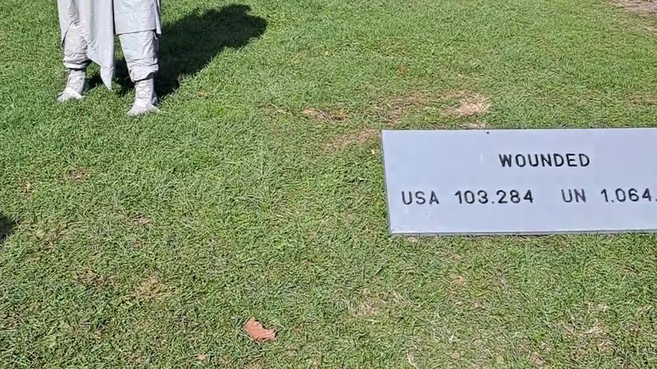 Korean War outdoor exhibit in Lancaster, Ohio Nov 3rd, 2023