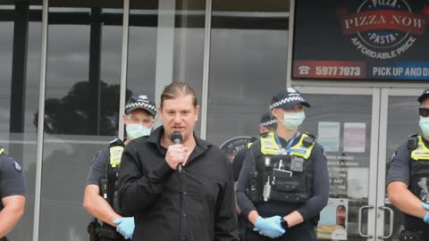 Greg Hunt Protest Speech