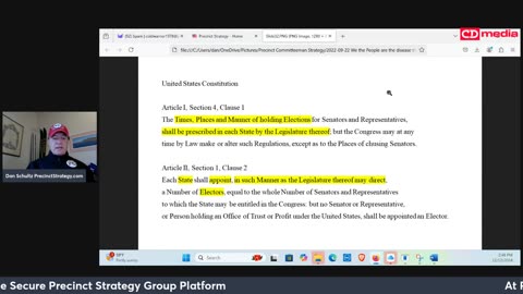 Precinct Strategy Know your state legislators? Dan Schultz December 12 2024