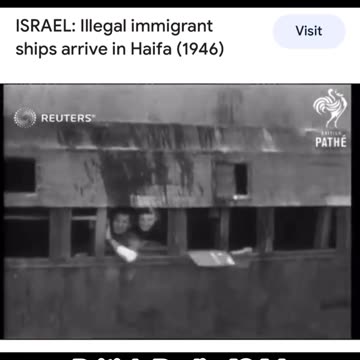 THE FIRST ILLEGAL JEWISH SHIP ARRIVE IN HAIFA 1946