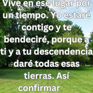 "Dios reafirma su pacto con Isaac"Genesis 26:3