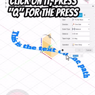Fusion 360: Text on Path
