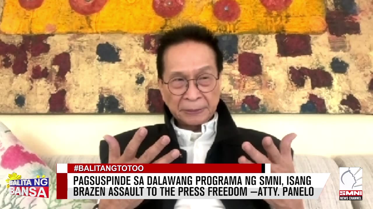 Pagsuspinde sa dalawang programa ng SMNI, isang brazen assault to the press freedom —Atty. Panelo