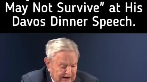Soros gives a speech at the Davos Dinner