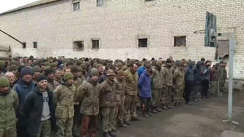 A large number of Ukrainian army who were captured#ukrinwar live footage