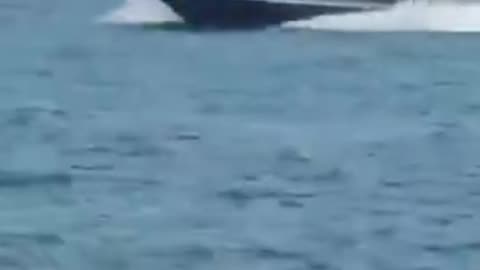 Spanish Civil Guard boat demolishes a boat carrying illegal migrants off the coast of Melilla