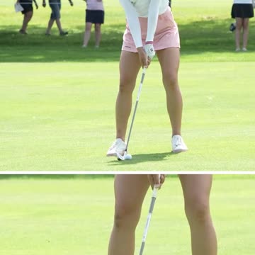 Lydia Ko on an uphill shot #golf #golfer #professional #athlete #amazing #play #green #fairway #shot