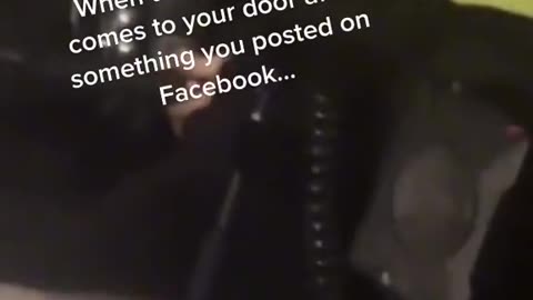 You posted something on Facebook and the government comes to your door