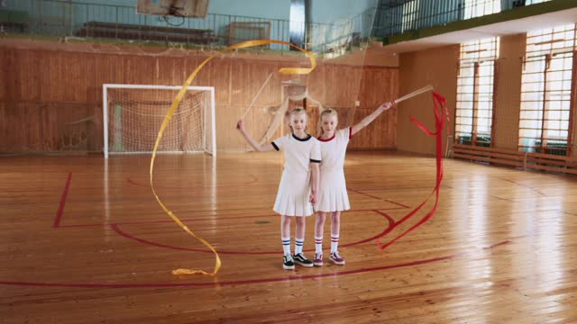 Twins Sisters Enjoying Together