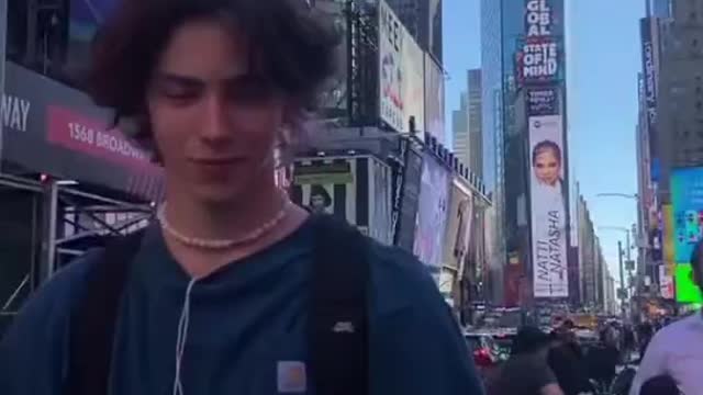 Very handsome boy on the street