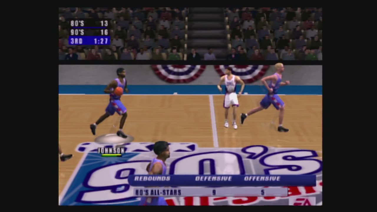 NBA Live 2001 (Ps2) 80's All-Stars vs 90's All-Stars Part3