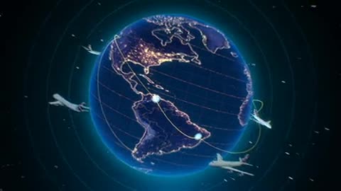 How planes fly or travel around the earth in the atmosphere