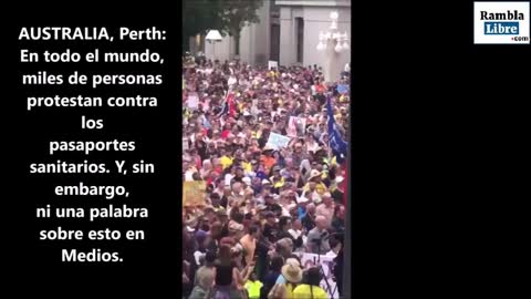 Perth, Australia, sale a la calle contra la tiranía Covid