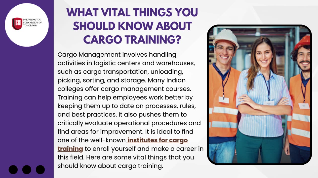 What Vital Things You Should Know About Cargo Training?