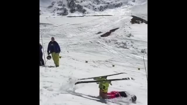 Collab copyright protection - skiing competition flip fail