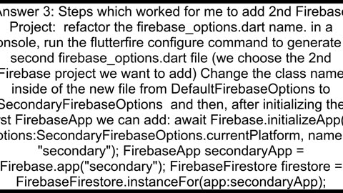 Flutter How to add multiple Firebase projects to my Flutter project