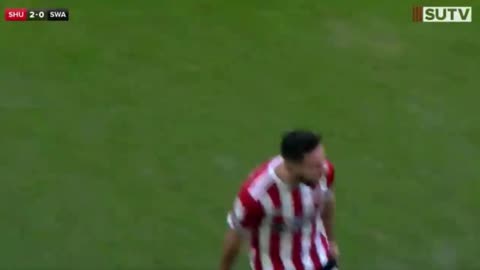 One of George Baldock’s best hits in a Sheffield United shirt