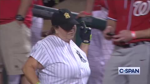 Morbidly Obese Dem Rep Gives Finger To Republicans As Her Party Loses Congressional Baseball Game In A Blowout
