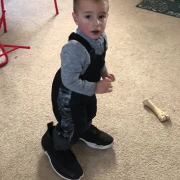 Tried walking a day in Daddy’s shoes.