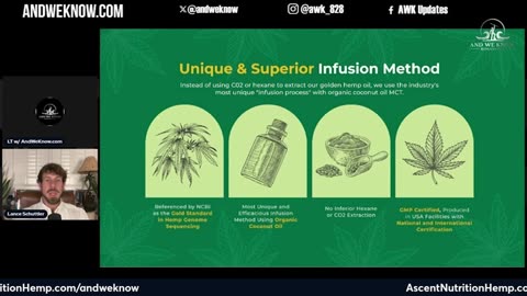 9.28.24: LT w/ Ascent Nutrition learning about HEMP, the Brain, Stress, MAHA & Defeating Fear. PRAY!