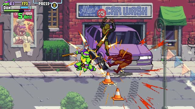 Teenage Mutant Ninja Turtles: Shredders Revenge Stages 1-4 No Cam No Mic long play