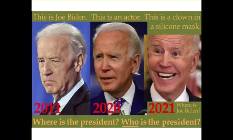 Joe Biden replaced by DEEPFAKE and Latex Mask wearing Actors