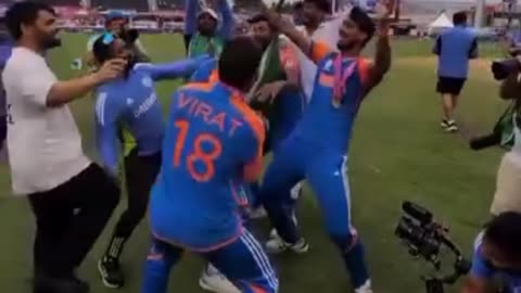 Team India Celebration Of T20 World Cup