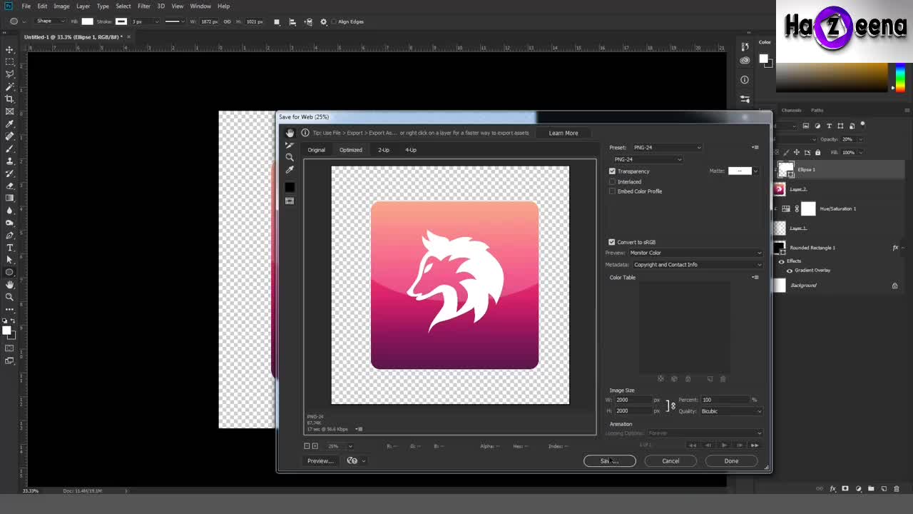 Hazeena | Photoshop Mobile Icon Tutorial | Digital Marketing Company | SEO Company
