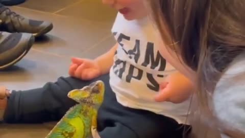 Look at what this animal is doing with the child😫