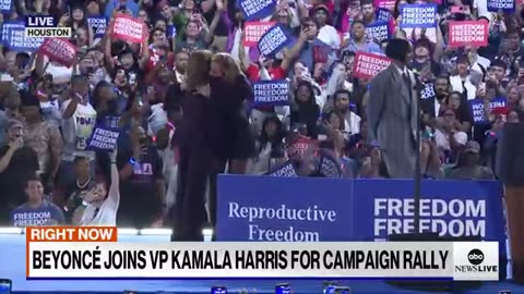 Beyoncé introduces Kamala Harris at Houston rally