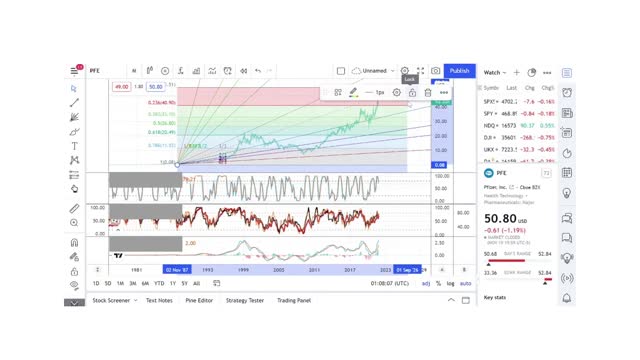 Basics to Investing - Pfizer Inc. PFE - Stock Charts #022