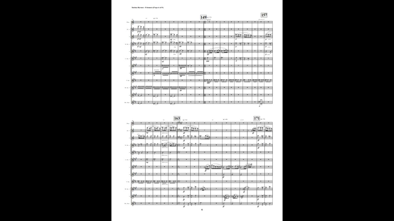 Juaquín Turina – Petenera (Saxophone Nonet + Piccolo & 2 Flutes)